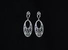 Rhodium Earrings for Bride with Swarovski Crystals ref. 51210